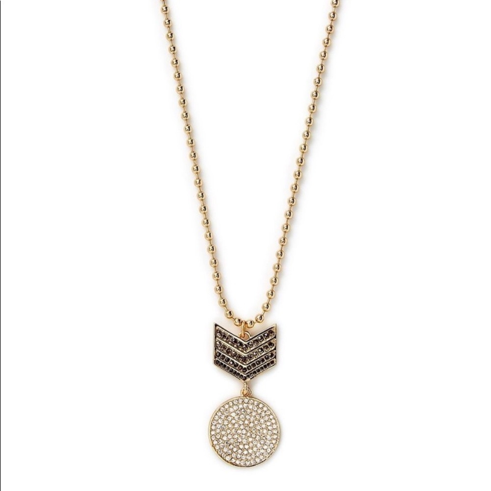 Rebecca Minkoff Gold Chevron Pendant Necklace